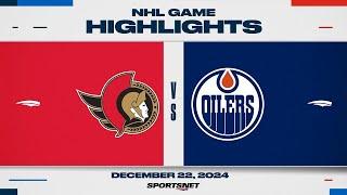 NHL Highlights | Senators vs. Oilers - December 22, 2024