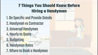 7 Things You Should Know Before Hiring A Handyman