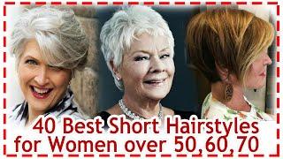 40 BestShort Hairstyles 2023 for Women over 50,60,70.