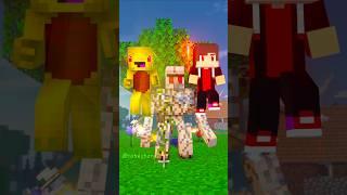 JJ and Mikey : Superhero  Save the Iron Golem #shorts #minecraft