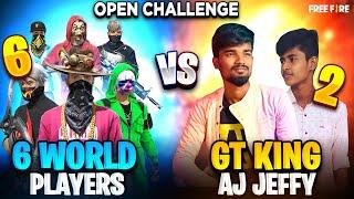 This Is Real Challenge|| AJ Jeffy Challenging Me| 2 Pc Players Vs 6 Mobile legends|Free Fire Match