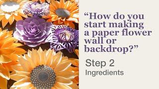 How do you make a paper flower wall or backdrop? Step 2 #paperflowers  #paperflowerwall #diybackdrop