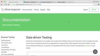 Data-driven Testing with Selenium using Ghost Inspector