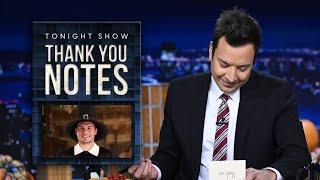 Thank You Notes: Pilgrims, Spirit Airlines | The Tonight Show Starring Jimmy Fallon