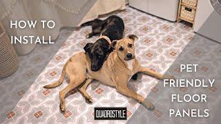 How to Install Quadrostyle Pet Friendly Floor Stickers | Quadrostyle x @camoandtrek