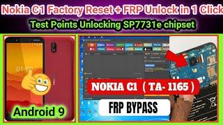 Nokia C1 hard reset no command solve | nokia ta-1165 hard reset/FRP  unlock tool | 2024