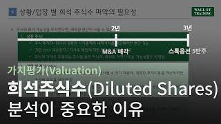 [가치평가(Valuation)] 희석수식수(Diluted Shares) 분석이 중요한 이유