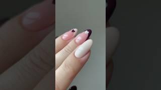 🩰 cute & easy fall heart over french tip #nails
