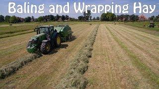 Baling and Wrapping Hay