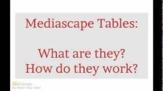 MediaScape Tables - The What & How