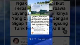 Layangannya kegedean apa badan dia yg terlalu kurus ya? #viralshorts #trendingshorts