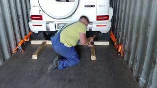 Loading car (AMG G63) into the container 40ft