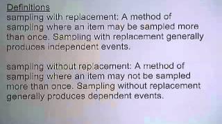 6 1 2 Sampling with or without Replacement