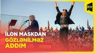 İlon Mask Trampın mitinqində səhnəyə tullandı