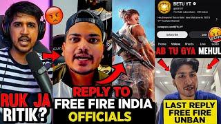 We want Free fire india Lauch Date Answer ? Ritik reply to ff officials , Amit bhai Angry on Ritik