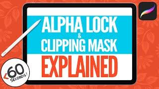 The Difference Between Procreate’s Alpha Lock & Clipping Mask (in under 60 seconds!) #Shorts