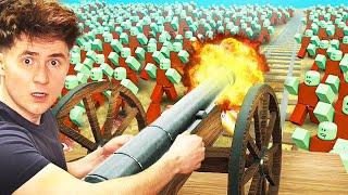 Testing the Military Cannon in Dead Rails!