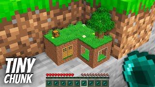 What's INSIDE the TINY CHUNK in Minecraft ? I found a HOUSE in THE CHUNK !