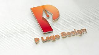 P Logo Design || Alphabetical Logo  Design P || Professional Logo Design with PhotoG Application