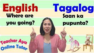 Learn Common English-Tagalog Sentences | Teacher Aya Online Tutor | Lesson for Kids