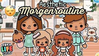 AESTHETIC FAMILIEN-MORGENROUTINE ️ | AESTHETIC ROUTINE/GESCHICHTE | TOCA BOCA STORY DEUTSCH