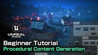 Creating a village using Procedural Generation PCG in Unreal Engine 5 - Beginner Tutorial