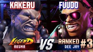 SF6 ▰ KAKERU (Akuma) vs FUUDO (#3 Ranked Dee Jay) ▰ High Level Gameplay