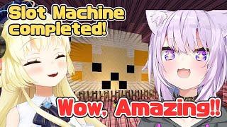 Okayu’s Reaction to the Slot Machine Watame Made in Neko Neko Island[Hololive/EngSub/JpSub]