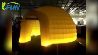 Color change inflatable party dome/ LED inflatable igloo dome tent for sale