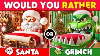 Would You Rather - Build Your Dream House  Santa vs The Grinch 