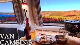 VAN TRIP |CAMPING ALONE |COOKING SLEEPING IN MY CAR |[AUTO,ASMR RELAX]