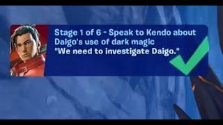 Fortnite - Speak to Kendo about Daigo's use of dark magic - Chapter 6 Season 1