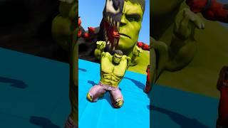 COSMIC SPIDERMAN SAVES HULK FROM GIANT VENOM HULK  #shorts #hulk #ragdolls #spiderman