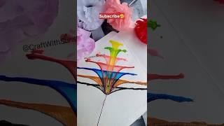 Easy And Beautiful Thread PaintingString Pull Technique|| How To Paint Using Thread #shorts