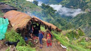 this is Himalayan village Life in Nepal || very peaceful And Relaxing Rainy Season Village Lifestyle