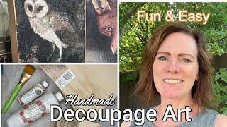 Fun & Easy Handmade Art ~ Decoupage Art with Dancing Daisy