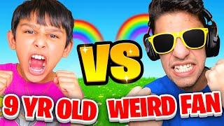 9 Year Old Vs Weird Fan (Fortnite 1v1)