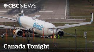 Cargo plane stuck in the grass after overshooting Vancouver runway | Canada Tonight