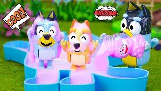 Bath Bombs! - BLUEY'S FAMILY Cleans Up After the BIGGEST Storm Ever! Bluey Toys Pretend Play