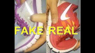 Real vs fake Nike sneakers. How to spot fake Nike free sneakers.