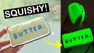 DIY BUTTER SQUISHY that looks *RADIOACTIVE*!!! CUTE CRAFT SUMMER DAY 8