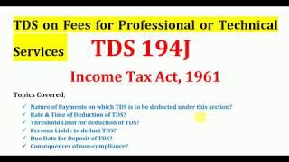 TDS on Professional Fees or Technical Services, LIMIT SEC194J, Consequences of Non deduction of TDS