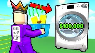 Spending $100,000 For The BEST LAUNDRY MACHINE in Roblox!