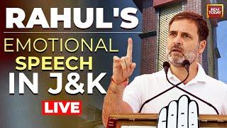 Rahul Gandhi Fiery Speech LIVE From J&K | J&K Assembly Elections | India Today News