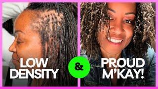 My Lit Low Density Braidout on Low Density Sisterlocks / Microlocs