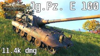 Jagdpanzer E 100, 11.4K Damage, 3 Kills, Siegfried Line - World of Tanks