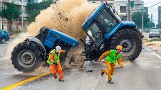 Dangerous Fastest Truck Driving Skills | Heavy Equipment Disaster, Truck Fails Compilation 2024