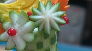 DIY vegetable carving | Abida's design | Bangladeshi food carving artist abida Sultana | carver