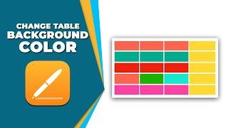 How to change table background color in Apple Pages iCloud