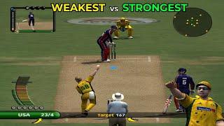 Cricket 07 - Can A Weak USA Team Chase 167 Runs Against The Mighty Aussies | Ea Cricket 2007